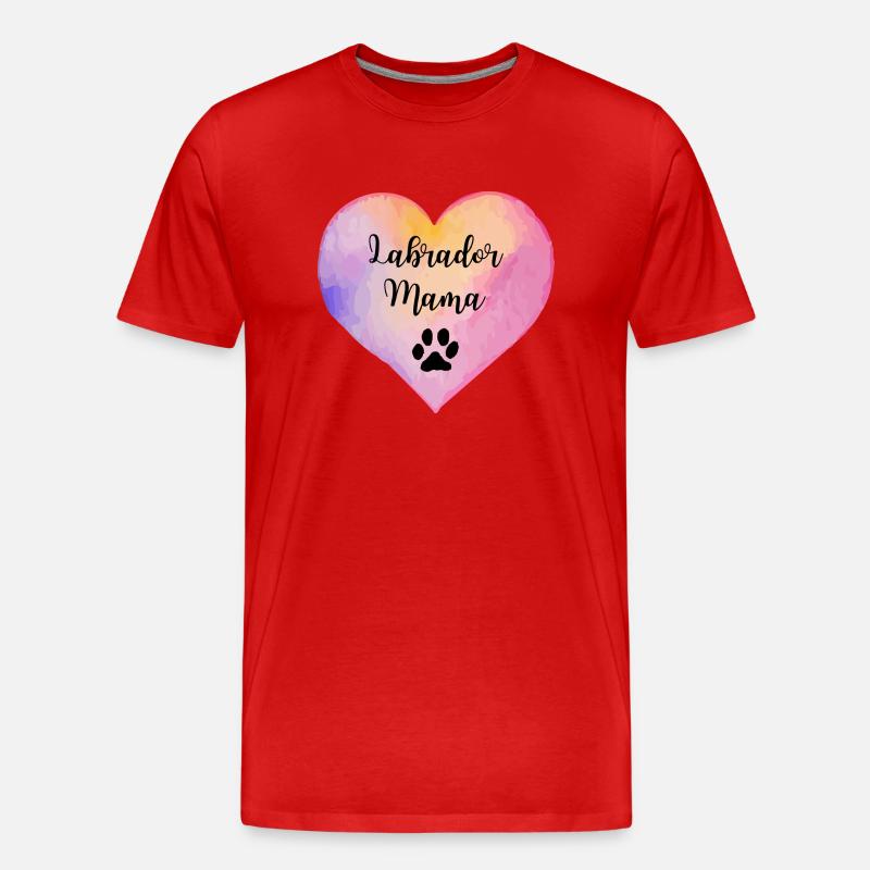 Labrador Mama - Männer Premium Bio T-Shirt - Rot