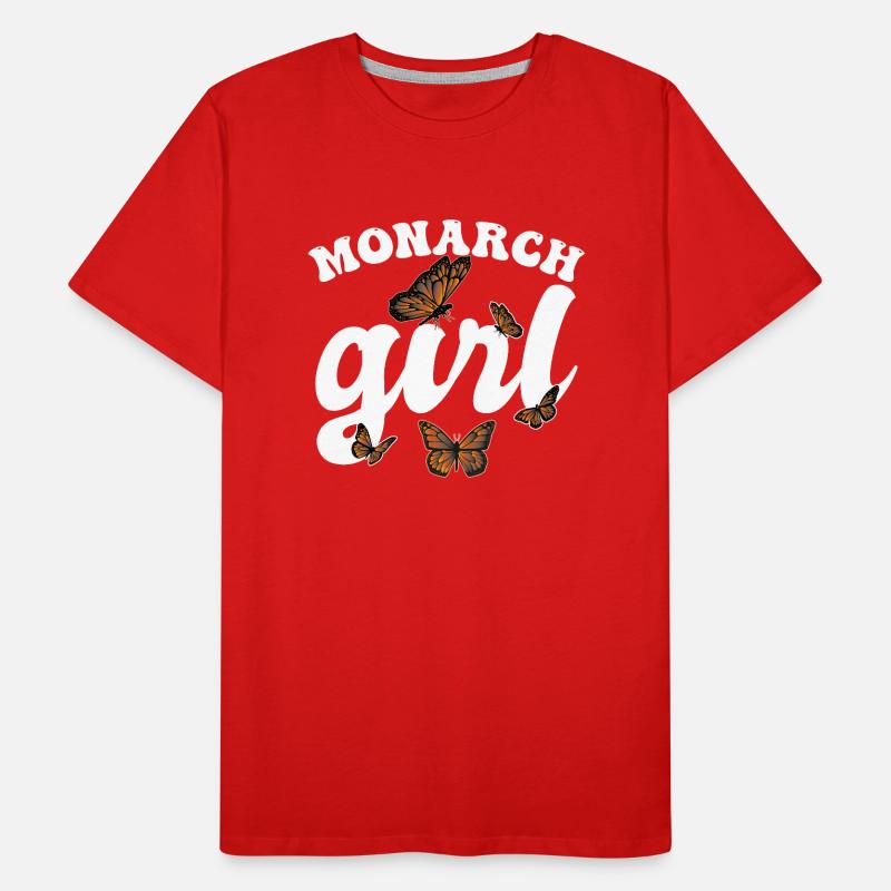 Monarch-Mädchen Männer Premium Bio T-Shirt