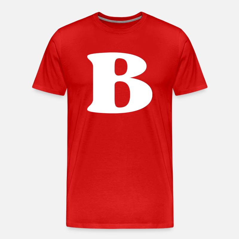 Buchstabe b - Männer Premium Bio T-Shirt - Rot