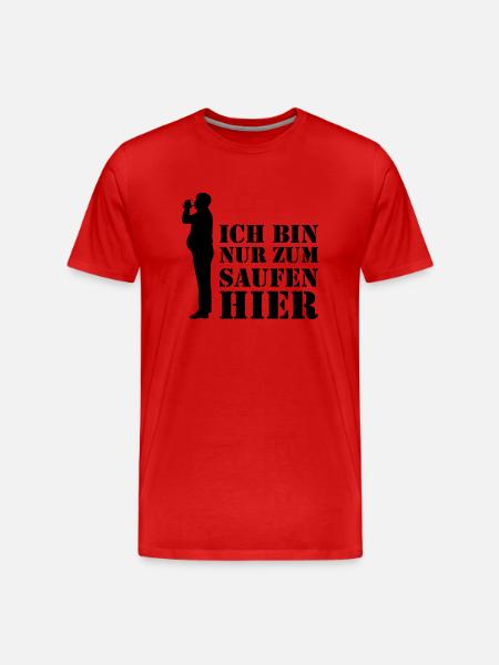 Bier Alkohol Gerstensaft Party - Männer Premium Bio T-Shirt - Rot