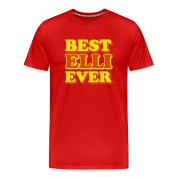 Elli First Name Funny Gift - Men's Premium Organic T-Shirt - red - Front - Damien (186cm)