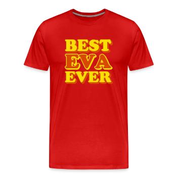 Eva Vorname Lustiges Geschenk - Männer Premium Bio T-Shirt - Rot - Vorne - Damien (186cm)