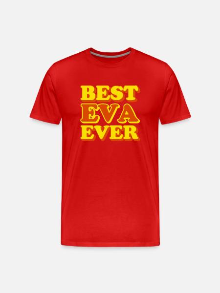 Eva First Name Funny Gift - Men's Premium Organic T-Shirt - red