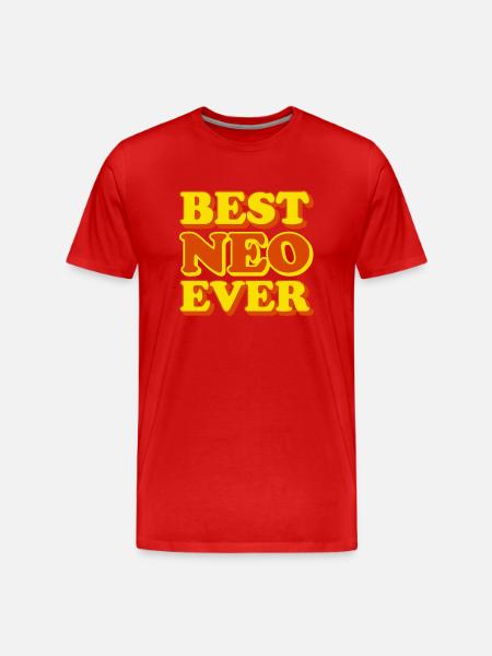 Neo First Name Funny Gift - Men's Premium Organic T-Shirt - red