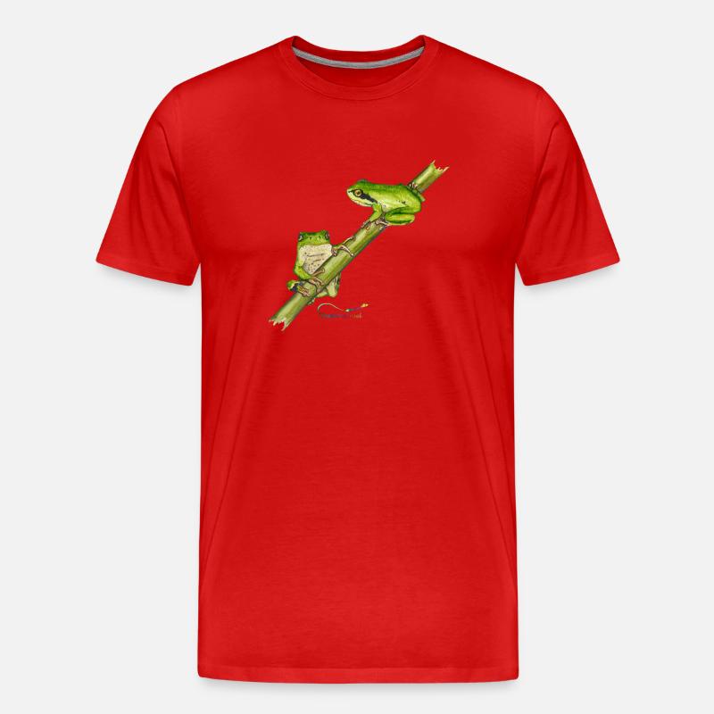 Laubfrosch - Männer Premium Bio T-Shirt - Rot