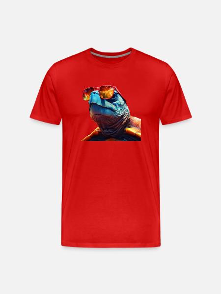 Turtle - Men's Premium Organic T-Shirt - red