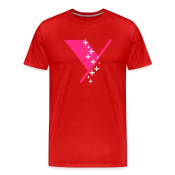 Letter Y Glitter - Men's Premium Organic T-Shirt - red - Front - Damien (186cm)