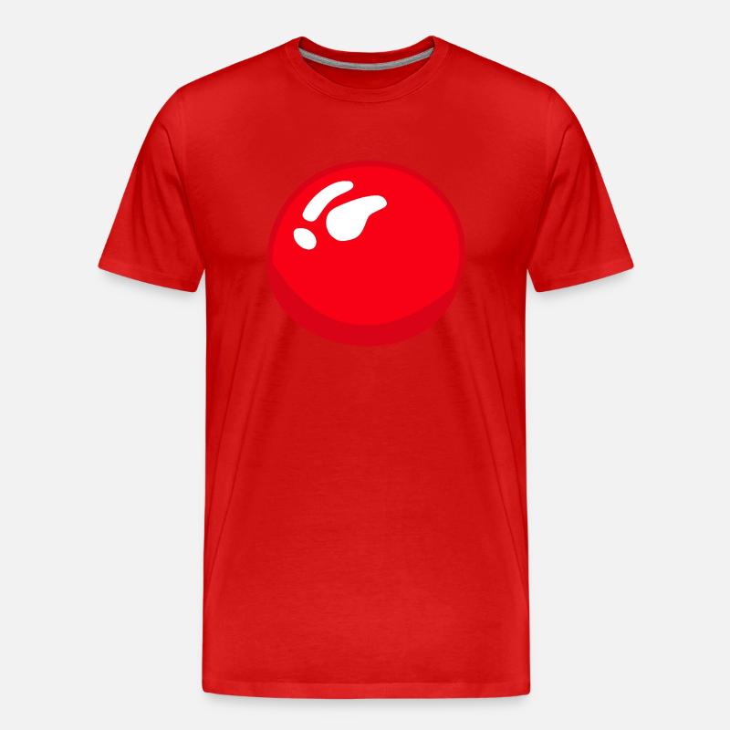 Rote Nase Vorlage - Männer Premium Bio T-Shirt - Rot