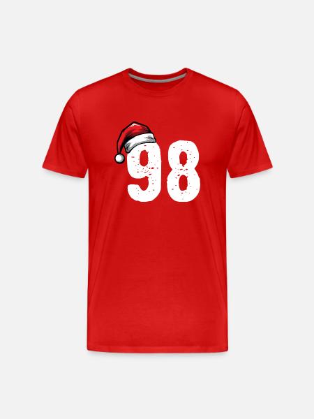 98 Number Christmas - Men's Premium Organic T-Shirt - red