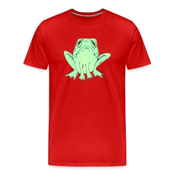 Small frog - Men's Premium Organic T-Shirt - red - Front - Damien (186cm)