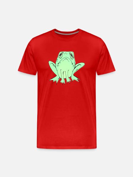 Small frog - Men's Premium Organic T-Shirt - red