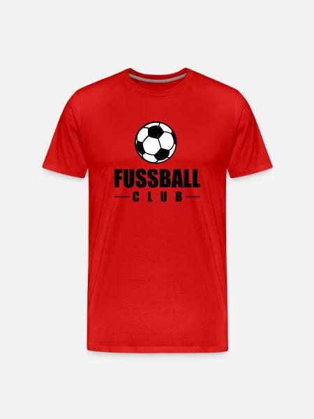 fussball club - Männer Premium Bio T-Shirt - Rot