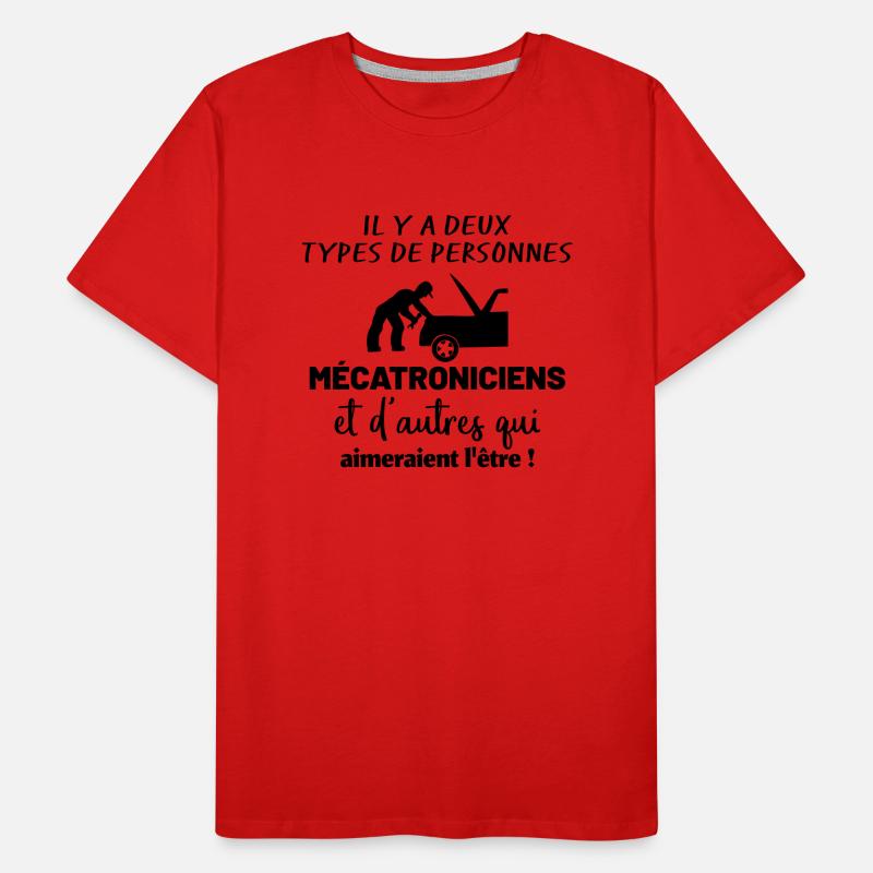 Il y a deux types de personnes : Mécatronicien T-shirt bio Premium Homme