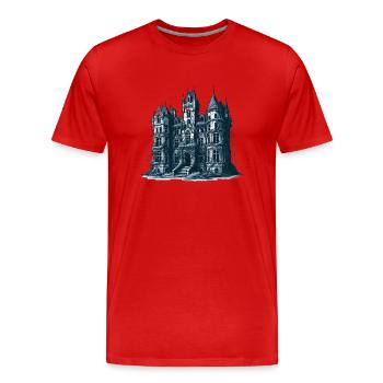 Mystérieux château abandonné avec vignes - T-shirt bio Premium Homme - rouge - Devant - Damien (186cm)
