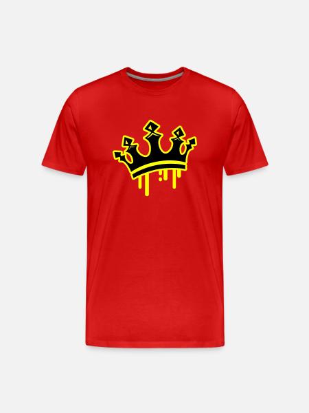 Crown King Symbol - Men's Premium Organic T-Shirt - red