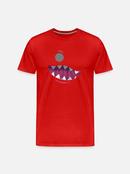 Kleines Monster - Männer Premium Bio T-Shirt - Rot