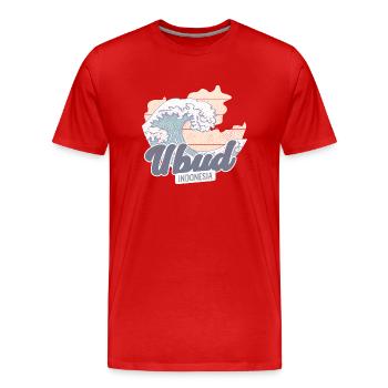 Barong Surfer Board Water Sports Indonesia - Men's Premium Organic T-Shirt - red - Front - Damien (186cm)