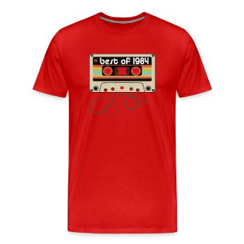 Legendärer Jahrgang 1984 - Männer Premium Bio T-Shirt - Rot - Vorne - Damien (186cm)