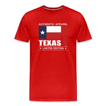 Texas - T-shirt bio Premium Homme - rouge - Devant - Damien (186cm)