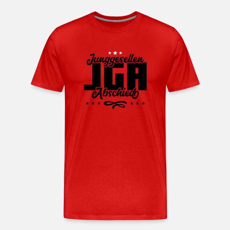 jga junggesellenabschied - Männer Premium Bio T-Shirt - Rot