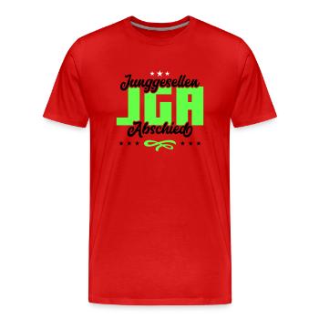 Enterrement de vie de garçon enterrement de vie de garçon - T-shirt bio Premium Homme - rouge - Devant - Damien (186cm)