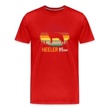 Heeler Mama Mutter Haustier Vieh Hund Besitzer - Männer Premium Bio T-Shirt - Rot - Vorne - Damien (186cm)
