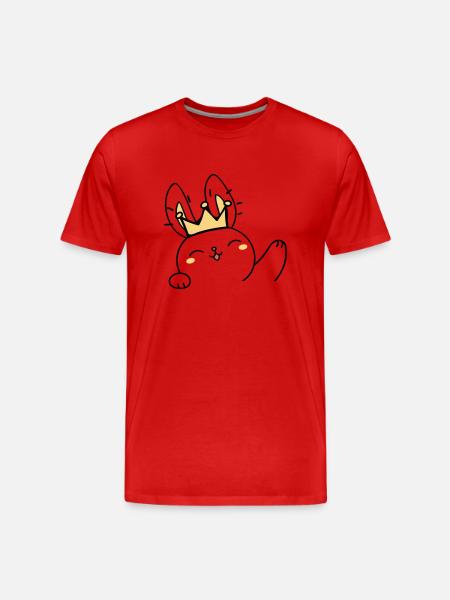 King Rabbit - Men's Premium Organic T-Shirt - red