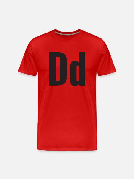 Letter D - Men's Premium Organic T-Shirt - red