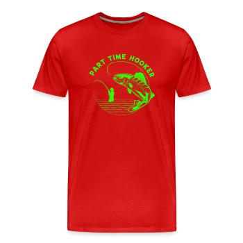 Fisch Angeln See Meer Angeln Fauna Exotisch - Männer Premium Bio T-Shirt - Rot - Vorne - Damien (186cm)