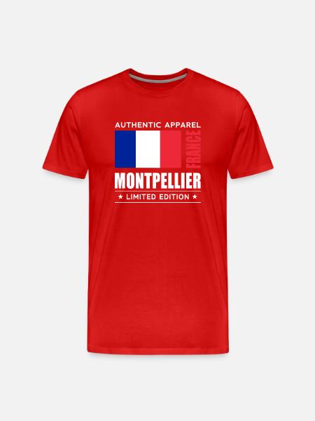 Montpellier - Männer Premium Bio T-Shirt - Rot