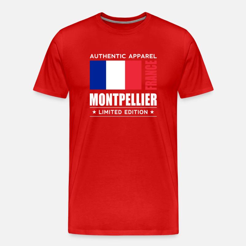 Montpellier - Männer Premium Bio T-Shirt - Rot