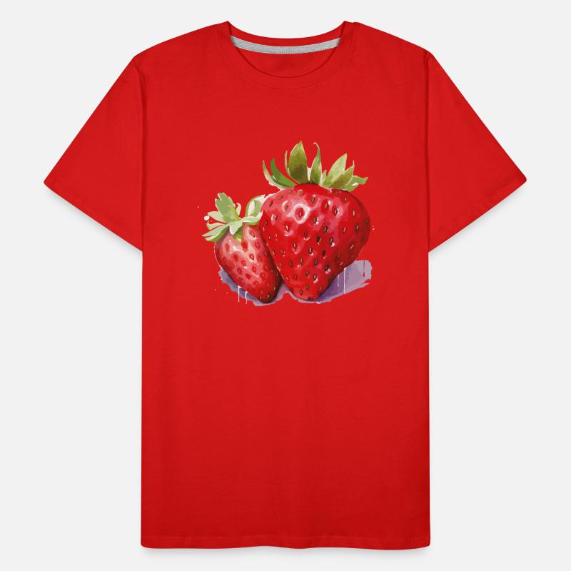 erdbeere Männer Premium Bio T-Shirt