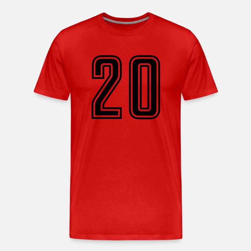 20 - Männer Premium Bio T-Shirt - Rot