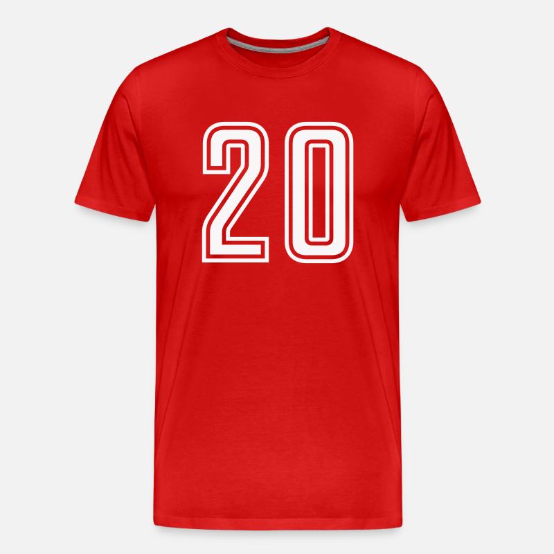 20 - Männer Premium Bio T-Shirt - Rot