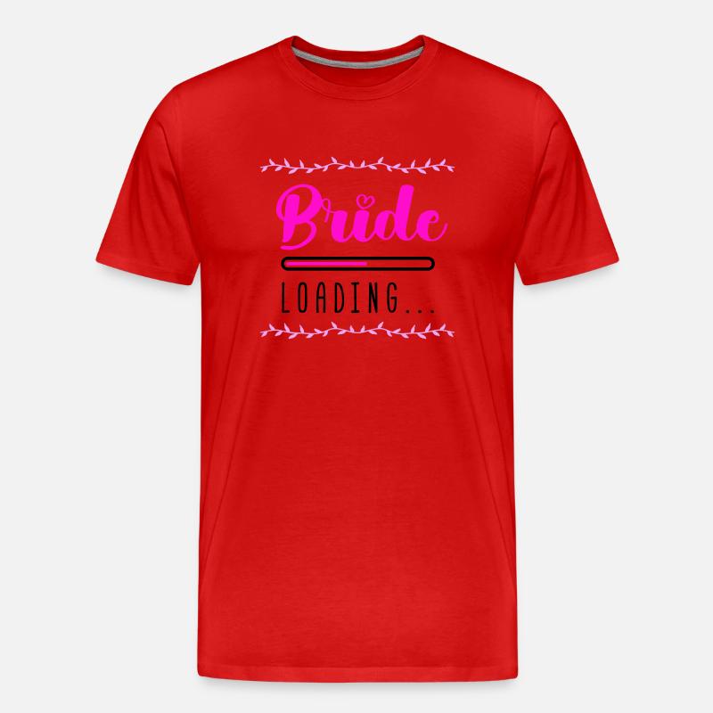 Bride Loading - Men's Premium Organic T-Shirt - red
