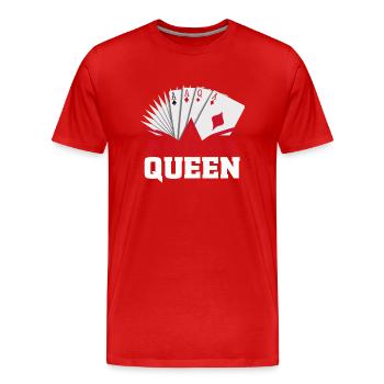 Cadeau pour le jeu de cartes Bridge - T-shirt bio Premium Homme - rouge - Devant - Damien (186cm)