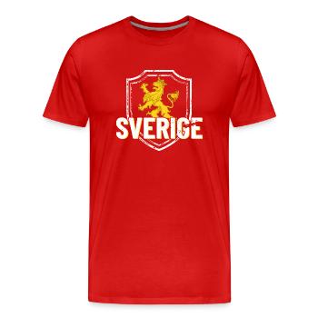 Schweden Herkunft Urlaub Stockholm Wikinger - Männer Premium Bio T-Shirt - Rot - Vorne - Damien (186cm)