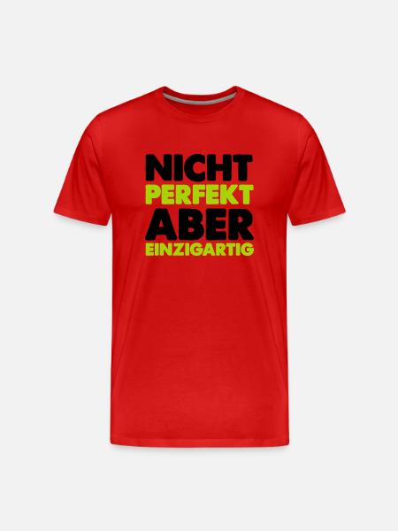 Not perfect but unique - Men's Premium Organic T-Shirt - red