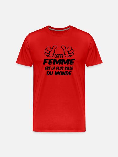 BESTE FRAU - Männer Premium Bio T-Shirt - Rot