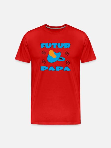 FUTUR PAPA - T-shirt bio Premium Homme - rouge