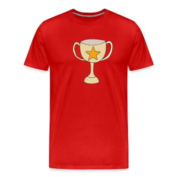 cup - Men's Premium Organic T-Shirt - red - Front - Damien (186cm)