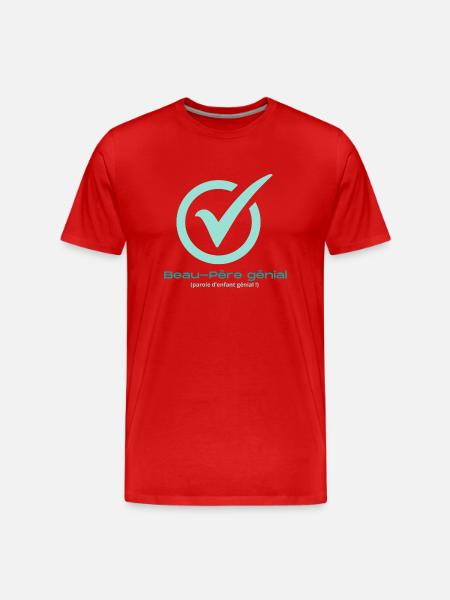 Beau Père génial - T-shirt bio Premium Homme - rouge