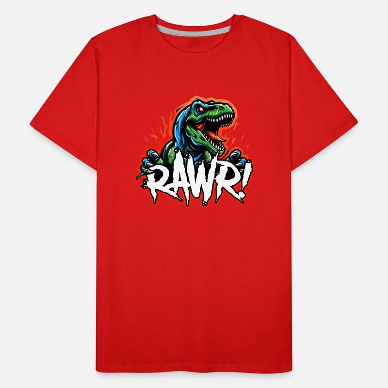 T Rex Roar Men's Premium Organic T-Shirt