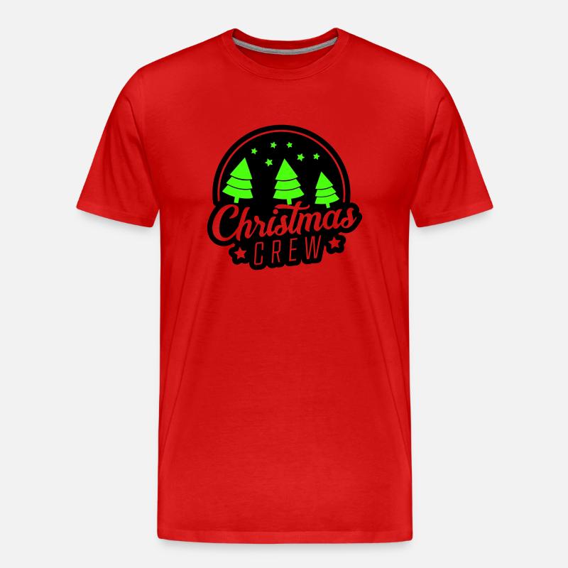 christmas crew xmas - Männer Premium Bio T-Shirt - Rot
