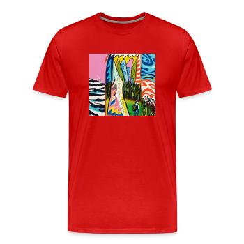 1000038773 - Men's Premium Organic T-Shirt - red - Front - Damien (186cm)