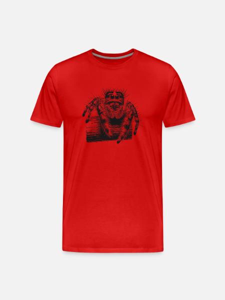 Jumping spider - Men's Premium Organic T-Shirt - red