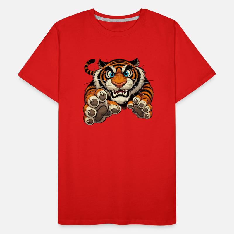 Tiger attacks Men's Premium Organic T-Shirt