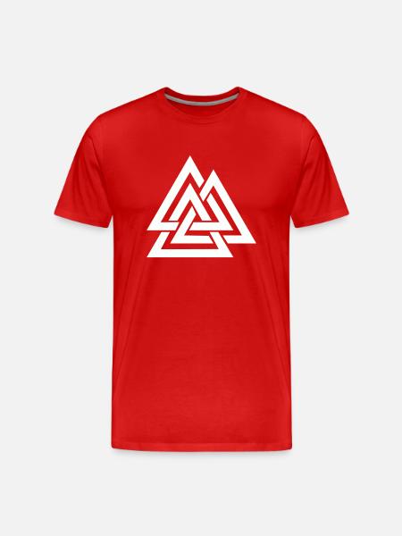 wotan viking symbol - Männer Premium Bio T-Shirt - Rot