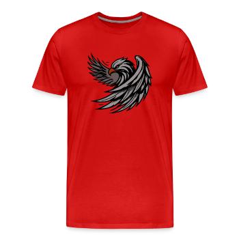 Aigle puissant - T-shirt bio Premium Homme - rouge - Devant - Damien (186cm)