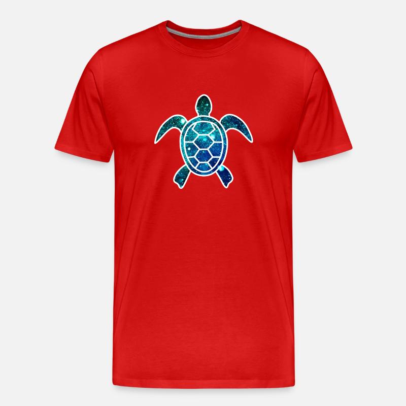 Kosmische Schildkröte - Männer Premium Bio T-Shirt - Rot